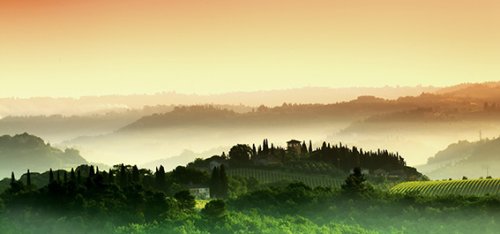 Amanecer en la Toscana