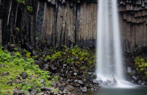 Svartifoss de cerca