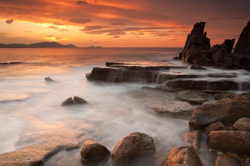 Azkorri spring sunset